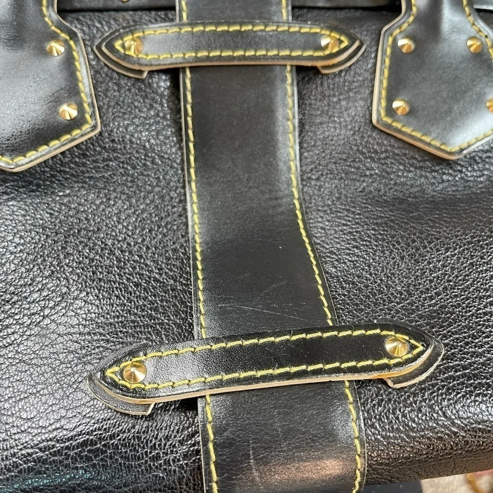 Authentic Louis Vuitton Suhali L'Ingenieux PM Black Leather DR Satchel Handbag
